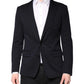 Dolce & Gabbana Black Wool Single Breasted Coat Suit Blazer