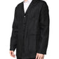 Dolce & Gabbana Black Linen Single Breasted Men Coat Blazer