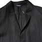 Dolce & Gabbana Black Linen Single Breasted Men Coat Blazer