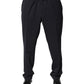 Dolce & Gabbana Black Wool Mid Waist Dress Pants