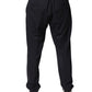 Dolce & Gabbana Black Wool Mid Waist Dress Pants