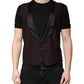 Dolce & Gabbana Maroon Wool Waistcoat Dress Formal Vest