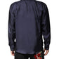 Dolce & Gabbana Dark Blue Silk Double Breasted Shirt