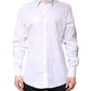 Dolce & Gabbana White Cotton GOLD Men Dress Formal Shirt