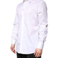 Dolce & Gabbana White Cotton GOLD Men Dress Formal Shirt