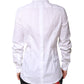 Dolce & Gabbana White Cotton GOLD Men Dress Formal Shirt