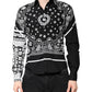 Dolce & Gabbana Black White Bandana MARTINI Casual Shirt