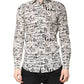 Dolce & Gabbana White Black Logo MARTINI Men Casual Shirt
