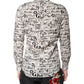 Dolce & Gabbana White Black Logo MARTINI Men Casual Shirt
