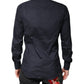Dolce & Gabbana Dark Blue MARTINI Cotton Formal Dress Shirt