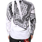 Dolce & Gabbana White Black Bandana MARTINI Men Dress Shirt