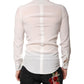 Dolce & Gabbana White Silk GOLD Dress Formal Collared Shirt