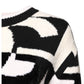 Dolce & Gabbana White Black Logo Print Women Pullover Sweater
