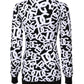 Dolce & Gabbana Black White Logo Print Women Pullover Sweater