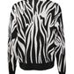 Dolce & Gabbana Black White Print Women Pullover Sweater