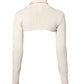 Dolce & Gabbana Ivory Cashmere Turtleneck Cropped Top Sweater