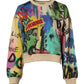 Dolce & Gabbana Multicolor Print Cotton Pullover Sweater