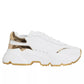 Dolce & Gabbana White Gold Daymaster Low Top Sneakers Shoes