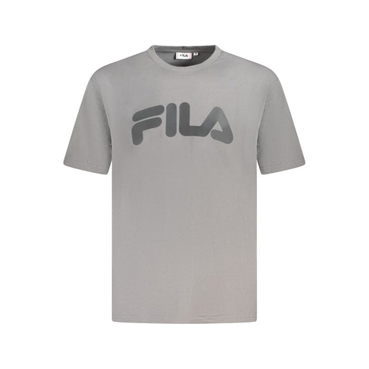 Fila Gray Cotton Men T-Shirt Mens T-Shirt