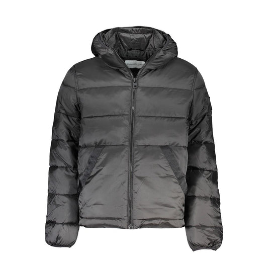 Calvin Klein Black Polyester Men Jacket Mens Jacket