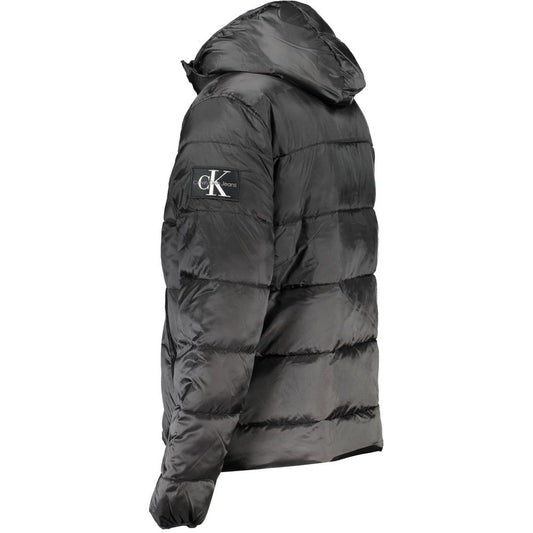 Calvin Klein Black Polyester Men Jacket Mens Jacket