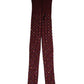 Dolce & Gabbana Maroon Nylon Crystal Embellished Pantyhose Tights
