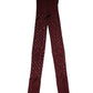 Dolce & Gabbana Maroon Nylon Crystal Embellished Pantyhose Tights