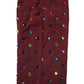 Dolce & Gabbana Maroon Nylon Crystal Embellished Pantyhose Tights