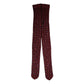 Dolce & Gabbana Maroon Nylon Crystal Embellished Pantyhose Tights