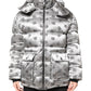 Dolce & Gabbana Silver Logo Full Zip Hooded Quilted Jacket