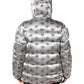Dolce & Gabbana Silver Logo Full Zip Hooded Quilted Jacket