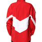 Dolce & Gabbana Red White Nylon Full Zip Windbreaker Jacket