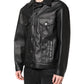 Dolce & Gabbana Black Polyester Button Down Biker Jacket