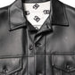 Dolce & Gabbana Black Polyester Button Down Biker Jacket