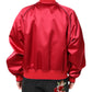 Dolce & Gabbana Red Floral Patch Full Zip Men Bomber Jacket