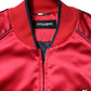 Dolce & Gabbana Red Floral Patch Full Zip Men Bomber Jacket