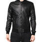 Dolce & Gabbana Black Lambskin Leather Full Zip Biker Jacket