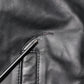 Dolce & Gabbana Black Lambskin Leather Full Zip Biker Jacket