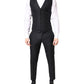 Dolce & Gabbana Black MARTINI Wool Formal 3 Piece Suit