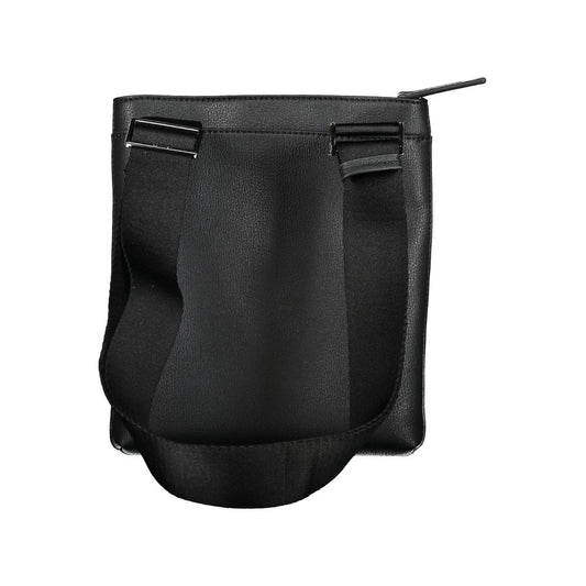 Calvin Klein Elegant Black Shoulder Bag with Contrasting Details Mens Shoulder Bag