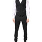 Dolce & Gabbana Black Wool Single Breasted 3 Piece Suit