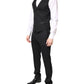 Dolce & Gabbana Black Wool Single Breasted 3 Piece Suit