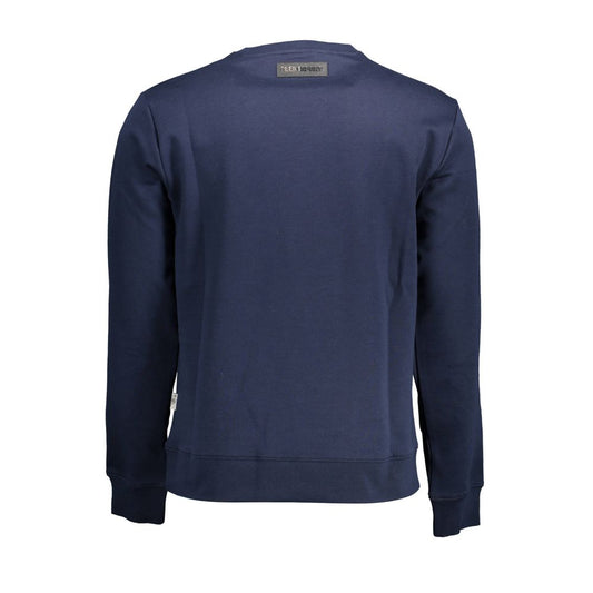 Plein Sport Blue Cotton Men Sweater Mens Sweater