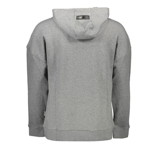 Plein Sport Gray Cotton Men Sweater Mens Sweater