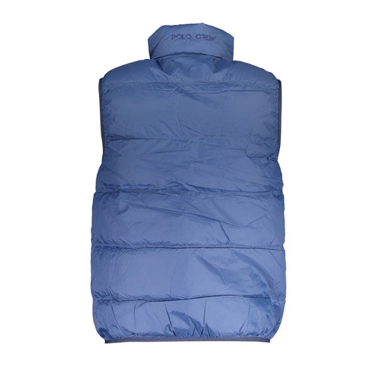 La Martina Blue Polyamide Men Jacket Mens Jacket