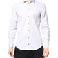 Dolce & Gabbana White Striped Cotton MARTINI Men Dress Shirt