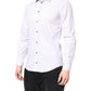 Dolce & Gabbana White Striped Cotton MARTINI Men Dress Shirt
