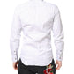 Dolce & Gabbana White Striped Cotton MARTINI Men Dress Shirt