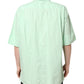Dolce & Gabbana Green Cotton Short Sleeves Men Casual Shirt