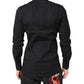 Dolce & Gabbana Black GOLD Cotton Dress Formal Shirt